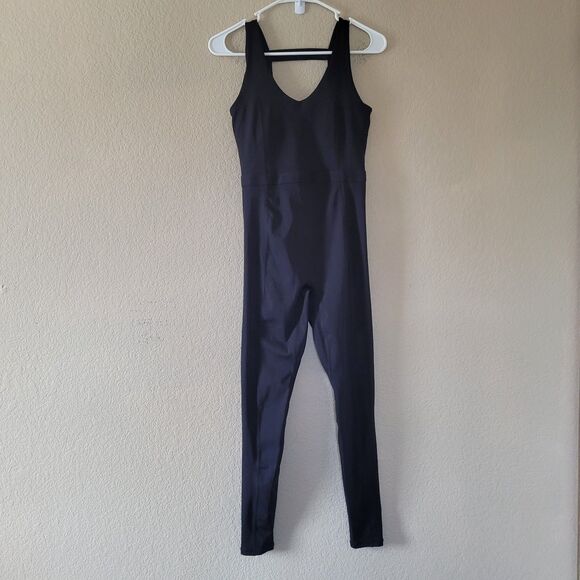 Fabletics Pants - Fabletics Womens Jumpsuit Motion 365 Size Small Black Athletic Gym Bult In Bra